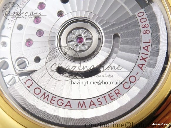 0202 De Ville Date YG MKF 1:1 Best Edition White Textured Dial Roman Marker on Brown Leather Strap A Refined 7756